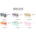 Flat Top Oversized rectangle one piece rimless sun glasses women 2020 new arrivals fashion shades designer metal sunglasses men